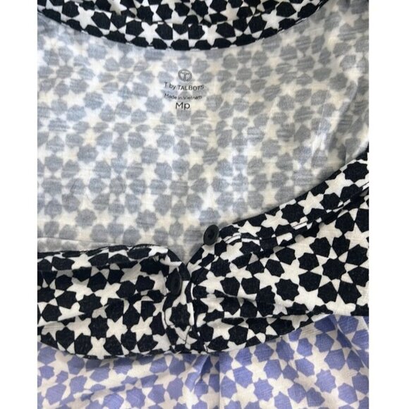 T by Talbots Ombré Geo-Print Shift Dress Size M Petite | Wear to Work Collection - Picture 5 of 12